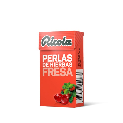 Ricola perlas sin azucar (1 envases 25 g sabor fresa)