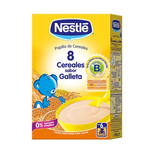 NESTLE PAPILLA 8 CEREALES GALLETA MARIA (600 G)