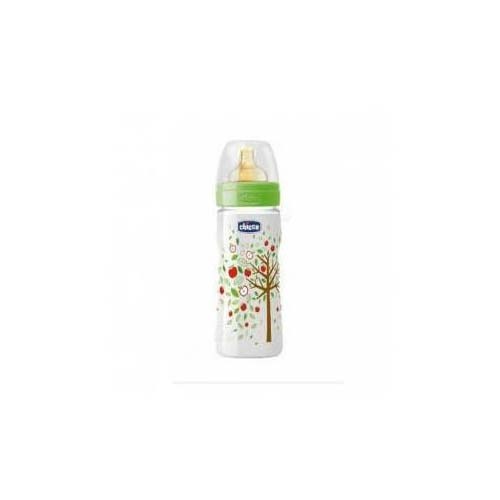BIBERON PLASTICO T CAUCHO - CHICCO FISIOLOGICO B ANCHA FLUJO (300 ML PAPILLA)