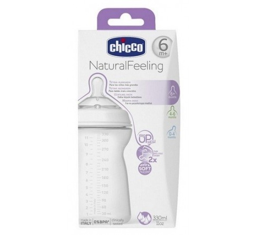 BIBERON PLASTICO PP T SILICONA - CHICCO STEP UP 2 0% BISFENOL BOCA ANCHA FLUJO PAPILLA (6 M+ 330 ML)