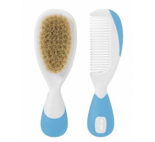 CEPILLO Y PEINE INFANTIL - CHICCO PELO NATURAL (AZUL)
