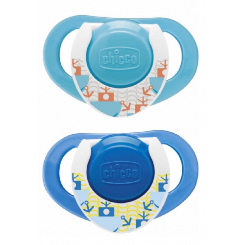CHUPETE CAUCHO - CHICCO PHYSIO COMPACT ANATOMICO (12M AZUL 2U)