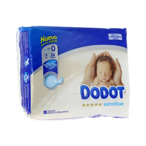 PAÑAL INFANTIL - DODOT SENSITIVE RECIEN NACIDO (T- 0 <3 KG 24U)