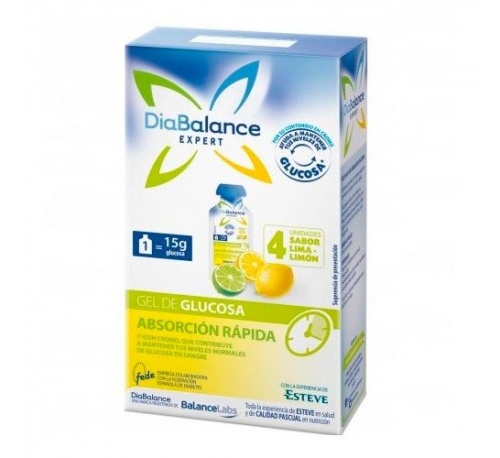 Diabalance expert gel glucosa absorcion rapida (4 sobres lima limon)