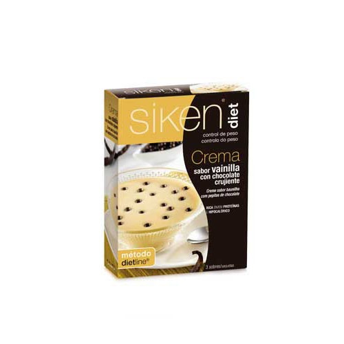 SIKEN DIET CREMA VAINILLA CON CHOCOLATE CRUJIEN (24 G 3 SOBRES)