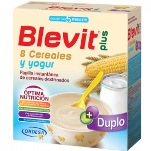 BLEVIT PLUS DUPLO 8 CEREALES Y YOGUR (600 G)