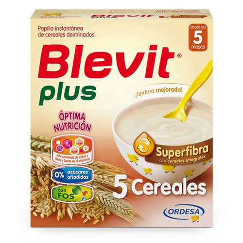 BLEVIT PLUS SUPERFIBRA PAPILLA 5 CEREALES (600 G)