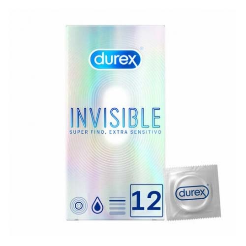 DUREX INVISIBLE EXTRA FINO EXTRA SENSITIVO - PRESERVATIVOS (12 U)