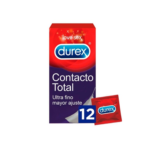 DUREX SENSITIVO CONTACTO TOTAL - PRESERVATIVOS (12 U)