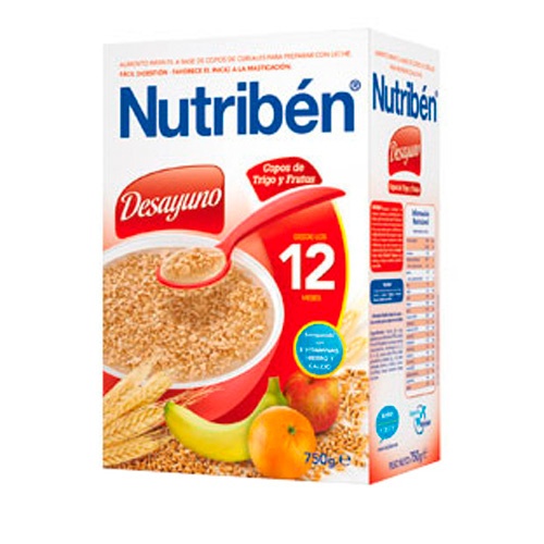 NUTRIBEN DESAYUNO COPOS DE TRIGO CON FRUTAS (750 G)