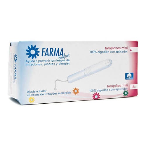 TAMPONES 100%ALGODON - FARMACONFORT (MINI 18 U)