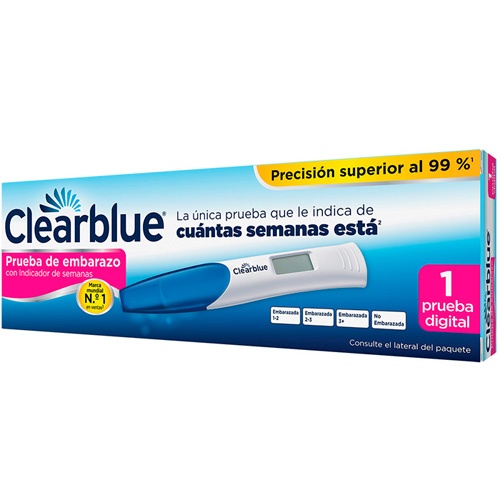 CLEARBLUE PRUEBA DIGITAL DE EMBARAZO - TEST DE EMBARAZO INDICADOR DE SEMANAS (1 PRUEBA)
