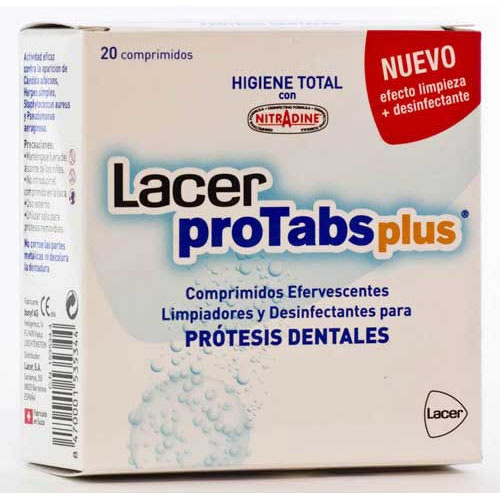 LACER PROTABS PLUS COMP - LIMPIADOR Y DESINFECT APARATO DE ORTODONCIA (20 COMPRIMIDOS)