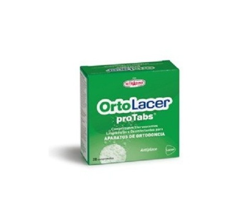 ORTOLACER PROTABS COMP - LIMPIADOR Y DESINFECT APARATO DE ORTODONCIA (20 COMPRIMIDOS)