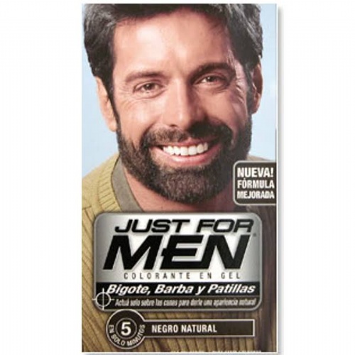 JUST FOR MEN BIGOTE Y BARBA - GEL COLORANTE (30 CC NEGRO)