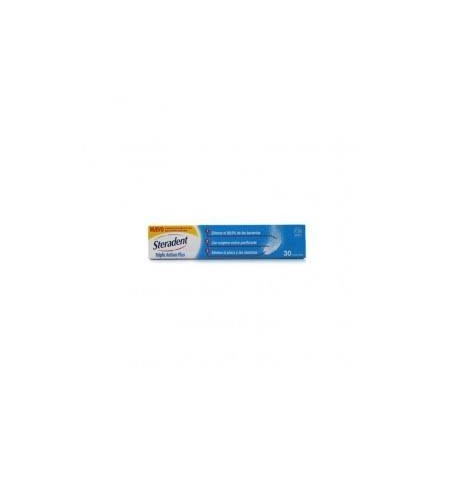 STERADENT TRIPLE ACCION PLUS - LIMPIEZA PROTESIS DENTAL (30 COMPRIMIDOS)