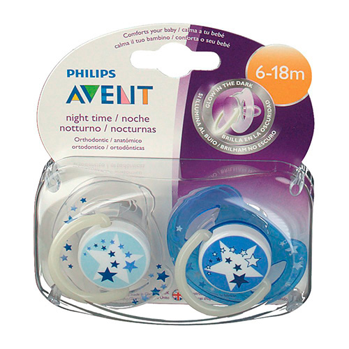 CHUPETE SILICONA - PHILIPS AVENT (6 - 18 M 2 U NOCTURNO)