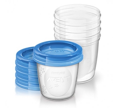 RECIPIENTES VIA PARA LECHE MATERNA - PHILIPS AVENT (5 VASOS)