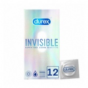 DUREX INVISIBLE EXTRA FINO EXTRA SENSITIVO - PRESERVATIVOS (12 U)