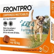 FRONTPRO 28 mg COMPRIMIDOS MASTICABLES PARA PERROS > 4-10 kg