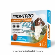 FRONTPRO 68 mg COMPRIMIDOS MASTICABLES PARA PERROS > 10-25 kg