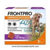 FRONTPRO 136 mg COMPRIMIDOS MASTICABLES PARA PERROS > 25-50 kg
