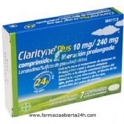 CLARITYNE PLUS 10mg/240mg COMPRIMIDOS DE LIBERACION PROLONGADA , 7 comprimidos