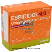ESPIDIDOL 400 mg COMPRIMIDOS RECUBIERTOS, 18 comprimidos