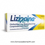 LIZIPAINA CLORHEXIDINA 5 MG/BENZOCAINA 2,5 MG COMPRIMIDOS PARA CHUPAR ,20 comprimidos