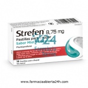 STREFEN 8,75 MG PASTILLAS PARA CHUPAR SABOR MIEL Y EUCALIPTO, 16 pastillas