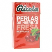 Ricola perlas sin azucar (1 envases 25 g sabor fresa)