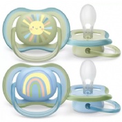 Chupete silicona - philips avent ultra air (0 - 6 meses 2 unidades niño)