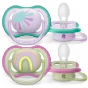 Chupete silicona - philips avent ultra air (0 - 6 meses 2 unidades niña)
