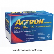 ACTRON COMPUESTO 267 MG/133 MG/40 MG COMPRIMIDOS EFERVESCENTES , 20 comprimidos