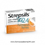STREPSILS CON VITAMINA C PASTILLAS PARA CHUPAR , 24 pastillas