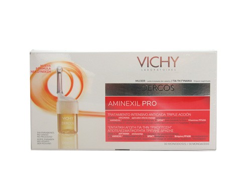 DERCOS TECHNIQUE AMINEXIL PRO MUJER - ANTICAIDA TRIPLE ACCION (30 MONODOSIS)