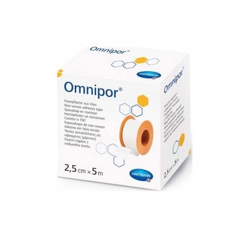 ESPARADRAPO HIPOALERGICO - OMNIPOR (DE PAPEL 5 M X 2,5 CM)
