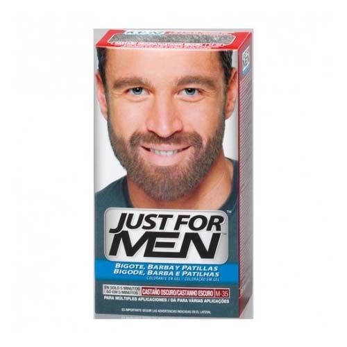 JUST FOR MEN BIGOTE Y BARBA - GEL COLORANTE (30 CC CASTAÑO OSCURO)
