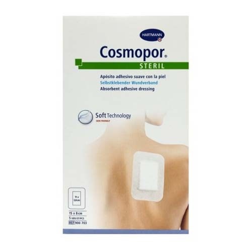COSMOPOR STERIL - APOSITO ESTERIL (15 CM X  8 CM  5 APOSITOS)