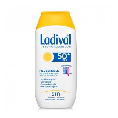 LADIVAL PIEL SENSIBLE O ALERGICA FPS 50+ - FOTOPROTECCION MUY ALTA  GEL-CREMA (200 ML)