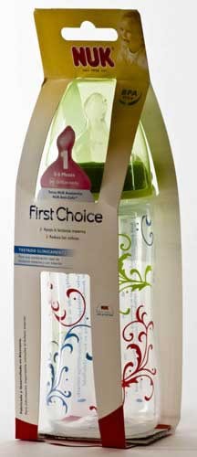 BIBERON PP SILICONA - NUK FIRST CHOICE (300 CC LECHE T-1 M)